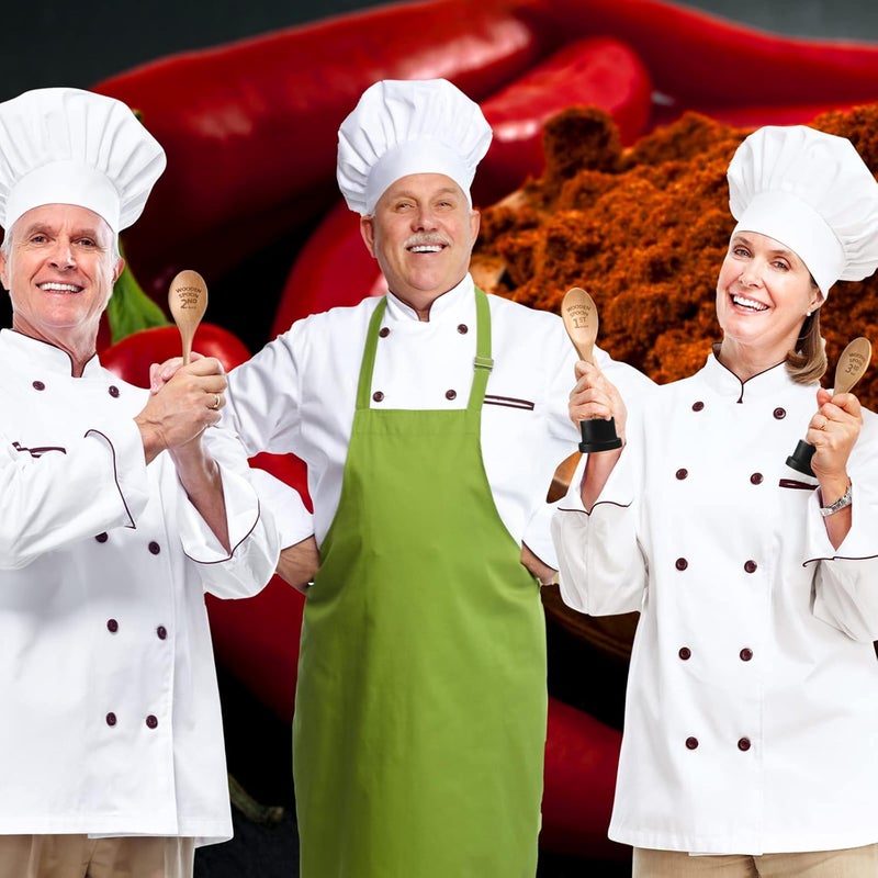 Highergo 3 Pieces Golden Spoon Award Trophies Set Chili Cook Off Wood Spoon Prizes Wooden Laser Engraved with Wooden Trophy Base Cooking Baking Gifts for Bake Off Chili - Image 3